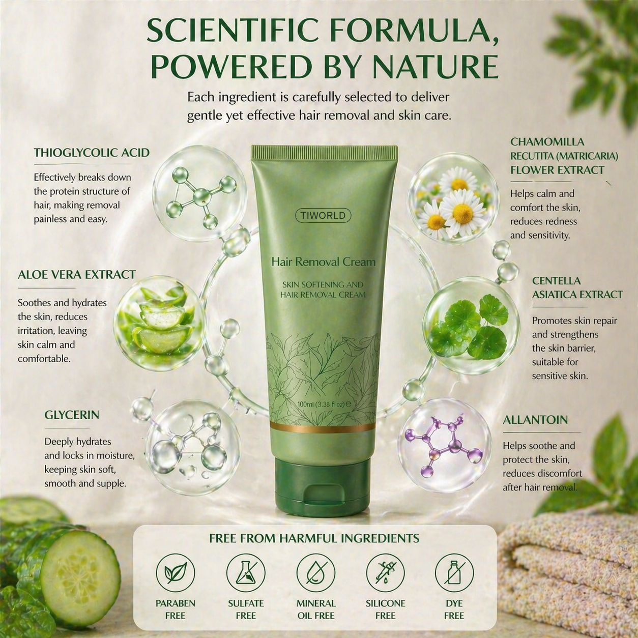 Tiworld™ Hair Removal Cream for All Women & Men