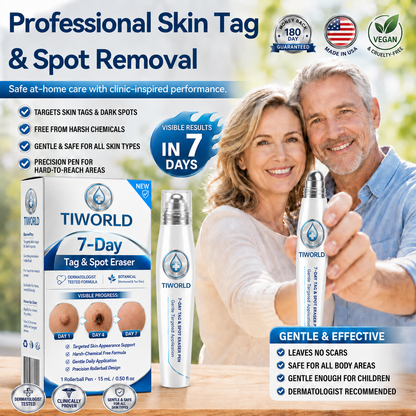 TIWORLD®👾𝟕-𝐃𝒂𝘆 𝐒𝗸𝐢𝐧 𝐓𝒂𝗴 & 𝐒𝐩𝙤𝐭 𝐄𝐫𝒂𝐬𝙚𝐫 Painless & Scar-Free Advanced Imperfection Removal Rollerball Pen