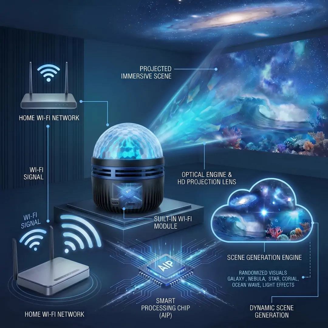 Official Store | 💖🎁TIWORLD® 360° Smart Holographic Starry Sky Projector (HD Smart Dynamic 5D)