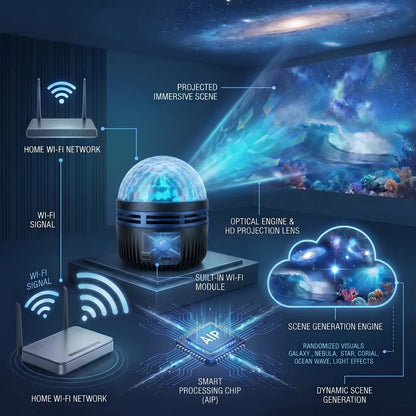 Official Store | 💖🎁TIWORLD® 360° Smart Holographic Starry Sky Projector (HD Smart Dynamic 5D)